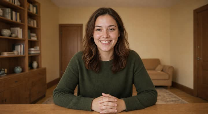 Rachel, AI avatar presenter